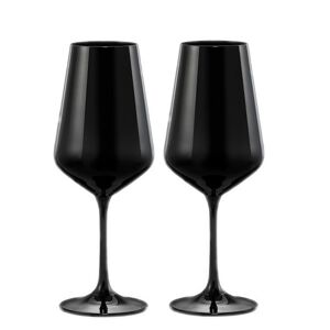 Crystalex Poháre na víno BLACK&WHITE ONE CC 450 ml 2 ks