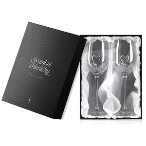 Darčeková krabička na svadobné poháre na víno Diamante Romance Prodáváme pouze k našim sklenicím