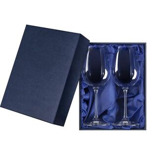 Darčeková krabička na 2 vínne poháre Výstielka: modrý satén Prodáváme pouze k našim sklenicím