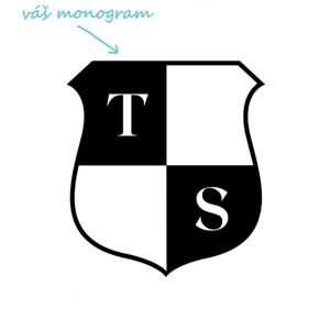 ERB pieskovanie monogramu Výška monogramu: Střední do 4 cm