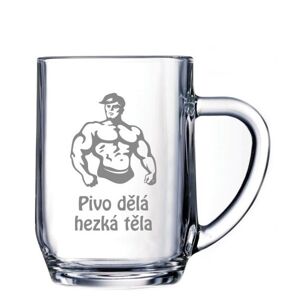 Pieskovaný polliter Pivo robí pekné telá