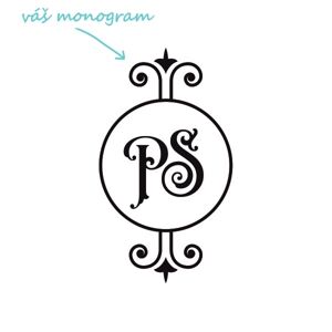ROYAL pieskovanie monogramu Výška monogramu: Stredný do 6 cm