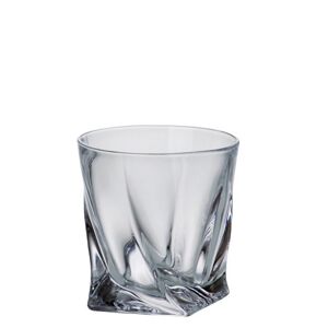 Crystalite Bohemia VÝPREDAJ Crystal Bohemia Poháre na whisky QUADRO 340 ml, 1 ks