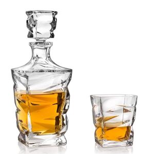 Crystal Bohemia ZIG ZAG whisky set (1 + 6)