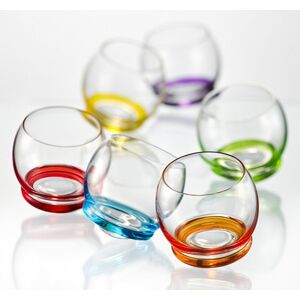 Crystalex Farebné tancujúce poháre CRAZY 390 ml, 6 ks