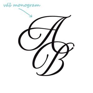 AURORA pieskovanie monogramu Výška monogramu: Velký do 6 cm